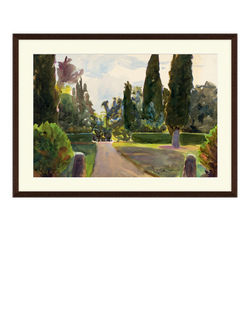 Tate + John Lewis Emily Sargent 'Villa Marlia, 1908' Framed Print, 52 x 72cm, Brown / Green