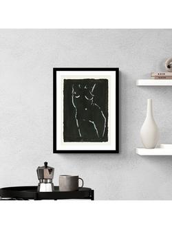 John Lewis Harlie Briggs 'Echo Figurative' Framed Print & Mount, 42 x 32cm, Black/Beige - view 2, Black  Beige