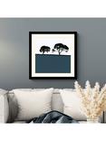 John Lewis Jacky Al-Samarraie 'Carlisle' Framed Print, 54.5 x 54.5cm, Navy