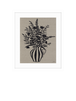 John Lewis Jan Jay 'Foxgloves' Framed Print & Mount, 63.5 x 53.5cm, Black/Brown, White Black Brown