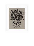 John Lewis Jan Jay 'Iris Floral Vase' Framed Print & Mount, 63.5 x 53.5cm, Black/Brown