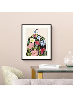 John Lewis La Poire 'Rose Coat' Framed Print & Mount, Pink/Green - view 2, Black/Pink/Green