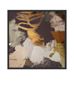 John Lewis Natasha Barnes 'Sweet Velvet' Framed Canvas Print, 64 x 64cm, Brown/Gold