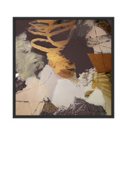 John Lewis Natasha Barnes 'Sweet Velvet' Framed Canvas Print, 64 x 64cm, Brown/Gold, Black Brown Gold