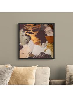 John Lewis Natasha Barnes 'Sweet Velvet' Framed Canvas Print, 64 x 64cm, Brown/Gold - view 2, Black Brown Gold