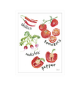 John Lewis Rosie Webb 'Harvest Hues Red' Framed Print, 42 x 32cm, Red/Green