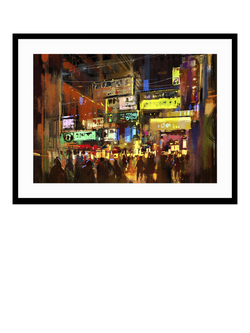 John Lewis Tithi Luadthong 'Neon Dreams' Framed Print & Mount, 83.5 x 63.5cm, Multi, Multi