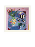John Lewis Sara Hayward 'Still Life II' Framed Print & Mount, 42 x 42cm, Pink/Blue