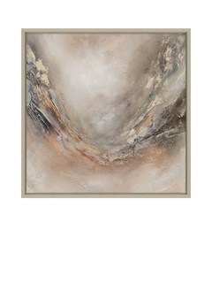 John Lewis Yharnna 'Flow of Eternity' Framed Canvas Print, 106 x 106cm, Champagne Neutral