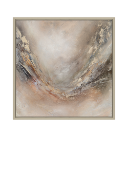 John Lewis Yharnna 'Flow of Eternity' Framed Canvas Print, 106 x 106cm, Champagne Neutral, Champagne Neutral