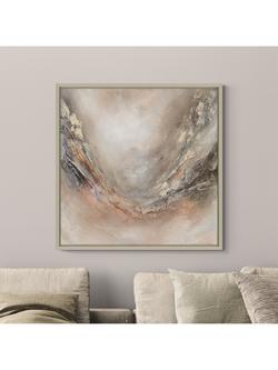 John Lewis Yharnna 'Flow of Eternity' Framed Canvas Print, 106 x 106cm, Champagne Neutral - view 2, Champagne Neutral