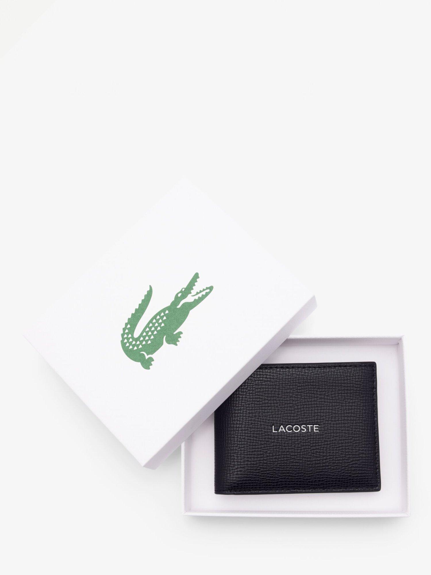 Product image 2 of 4, which shows Lacoste Ossian Leather Bifold Wallet, Black Black