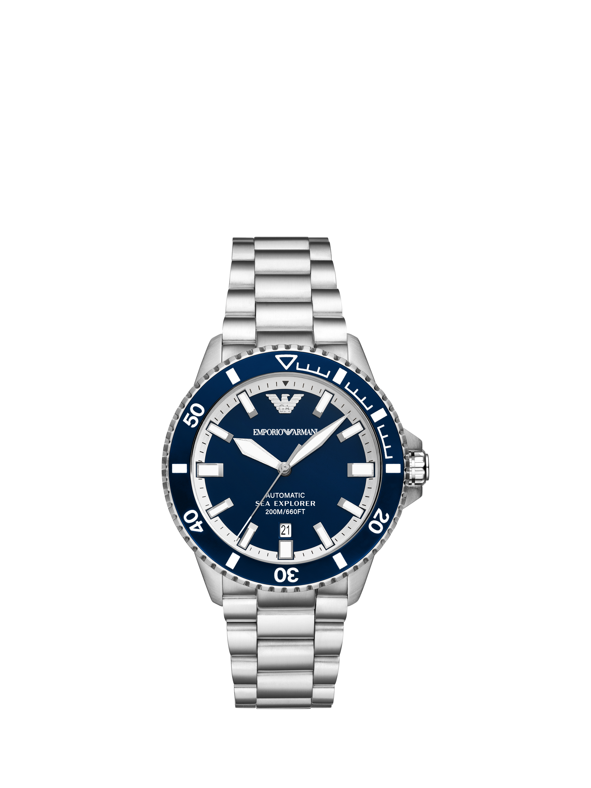 Emporio Armani AR60087 Men's Sea Explorer Bracelet Watch, Blue