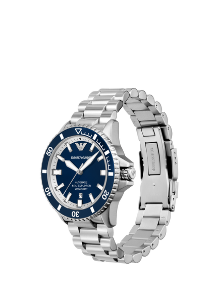 Emporio Armani AR60087 Men's Sea Explorer Bracelet Watch, Blue - view 2, Blue