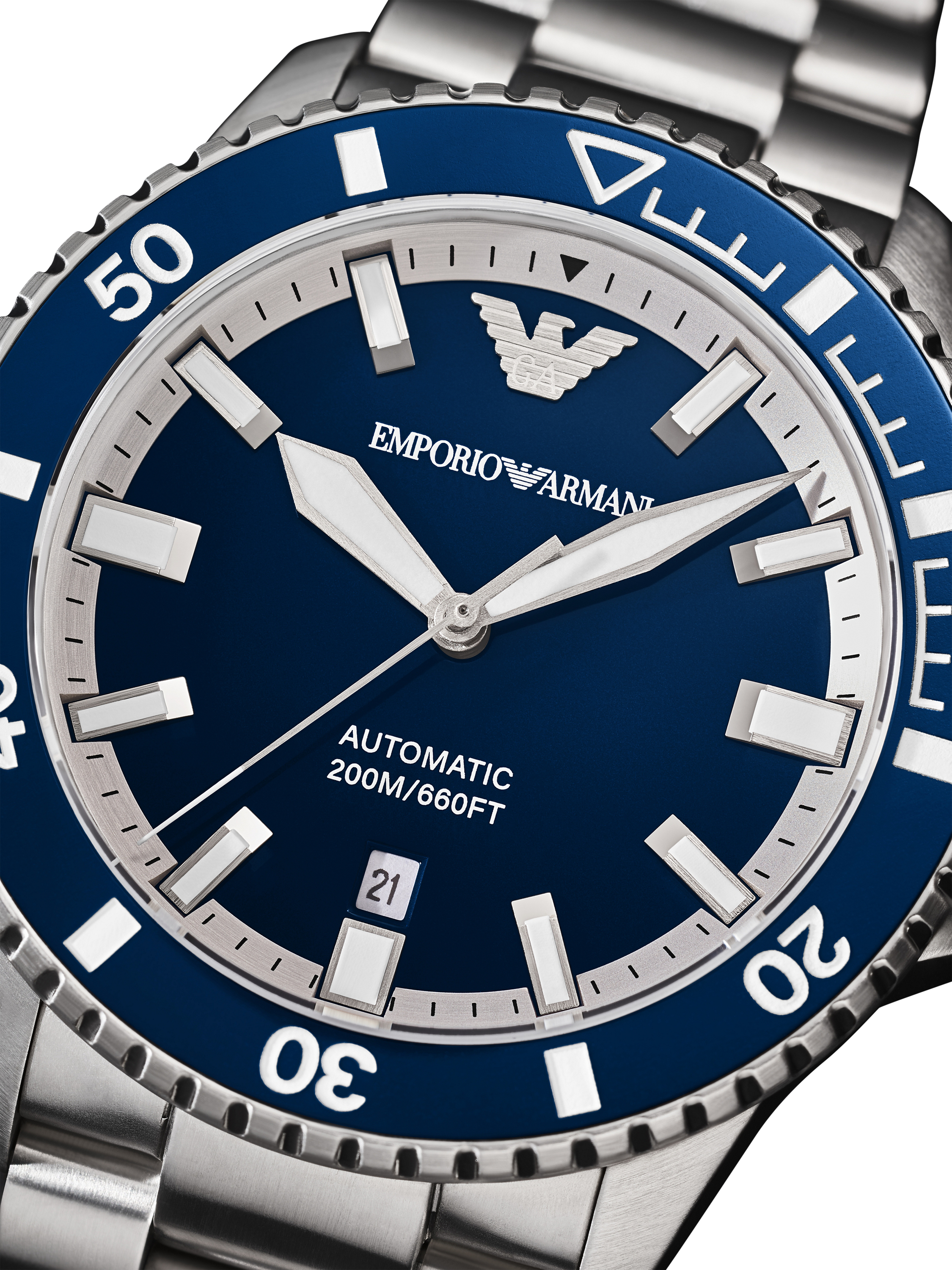 Emporio Armani AR60087 Men's Sea Explorer Bracelet Watch, Blue