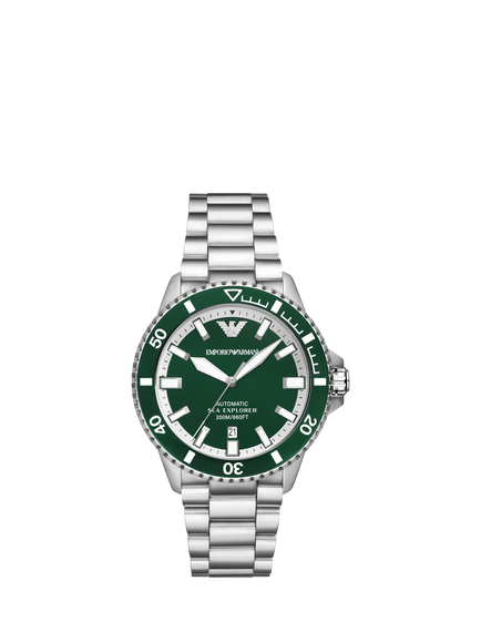 Emporio Armani AR60088 Men's Sea Explorer Bracelet Watch, Green, Green
