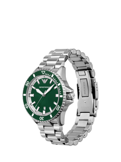 Emporio Armani AR60088 Men's Sea Explorer Bracelet Watch, Green - view 2, Green