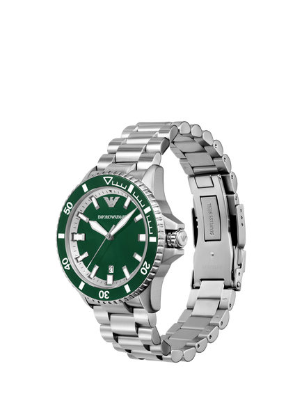 Emporio Armani AR60088 Men's Sea Explorer Bracelet Watch, Green - view 2, Green
