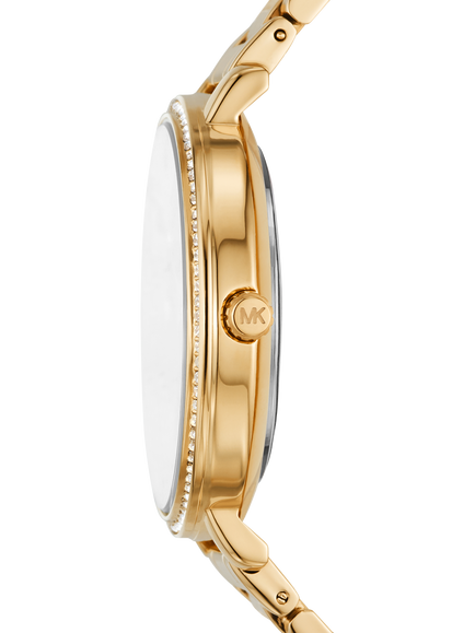 Michael Kors MK4916 Women's Stainless Steel Cubic Zirconia Watch - view 2, Gold