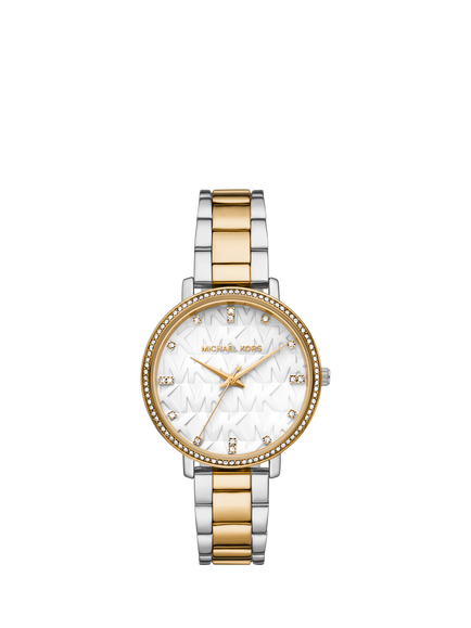 Michael Kors MK4918 Pyper Stainless Steel Cubic Zirconia Bracelet Watch, Gold