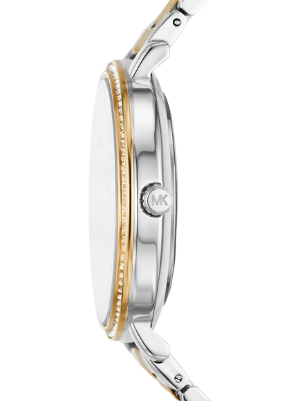 Michael Kors MK4918 Pyper Stainless Steel Cubic Zirconia Bracelet Watch - view 2, Gold