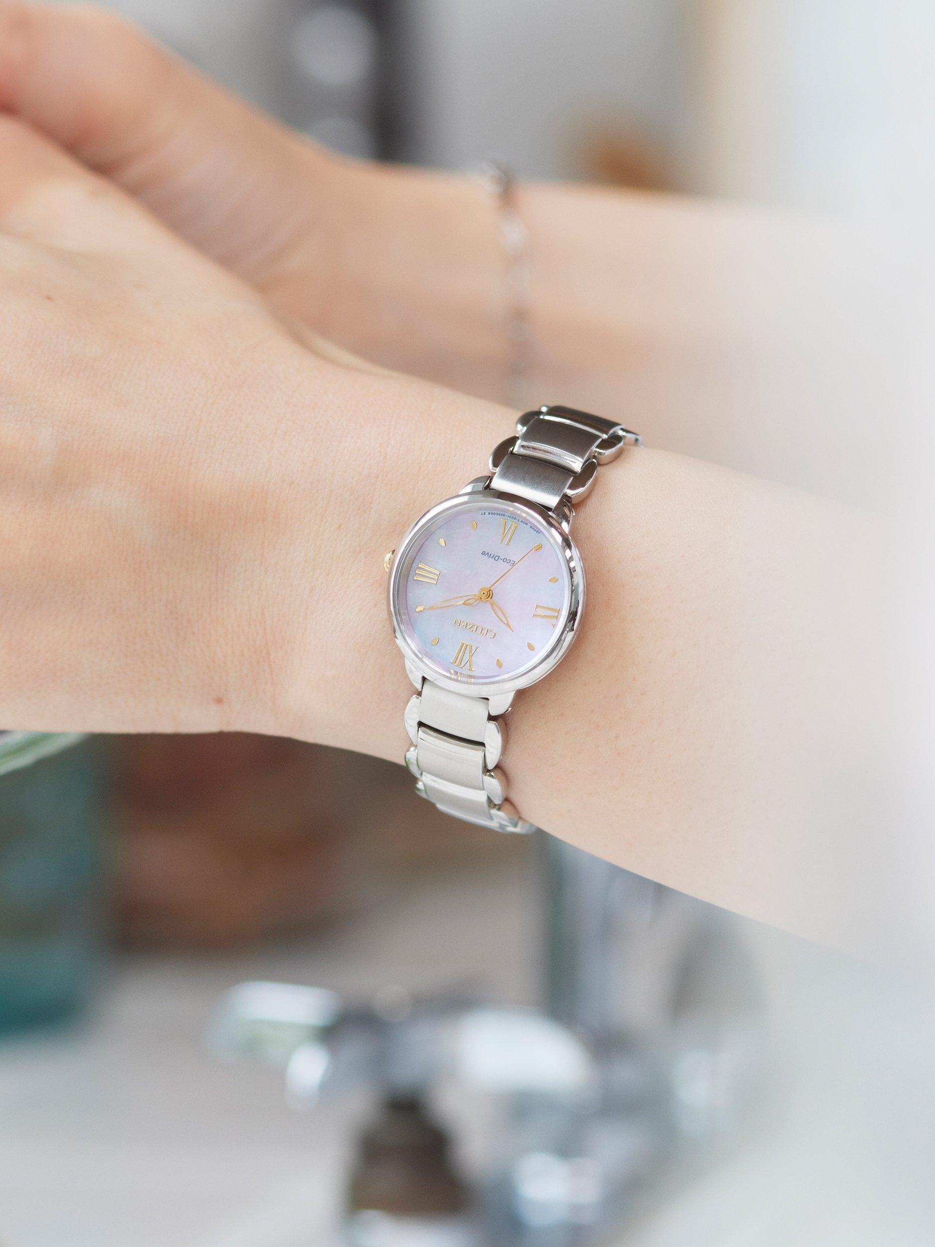 Product image 4 of 8, which shows Citizen EM0927-87Y Women's Mother Of Pearl Bracelet Watch