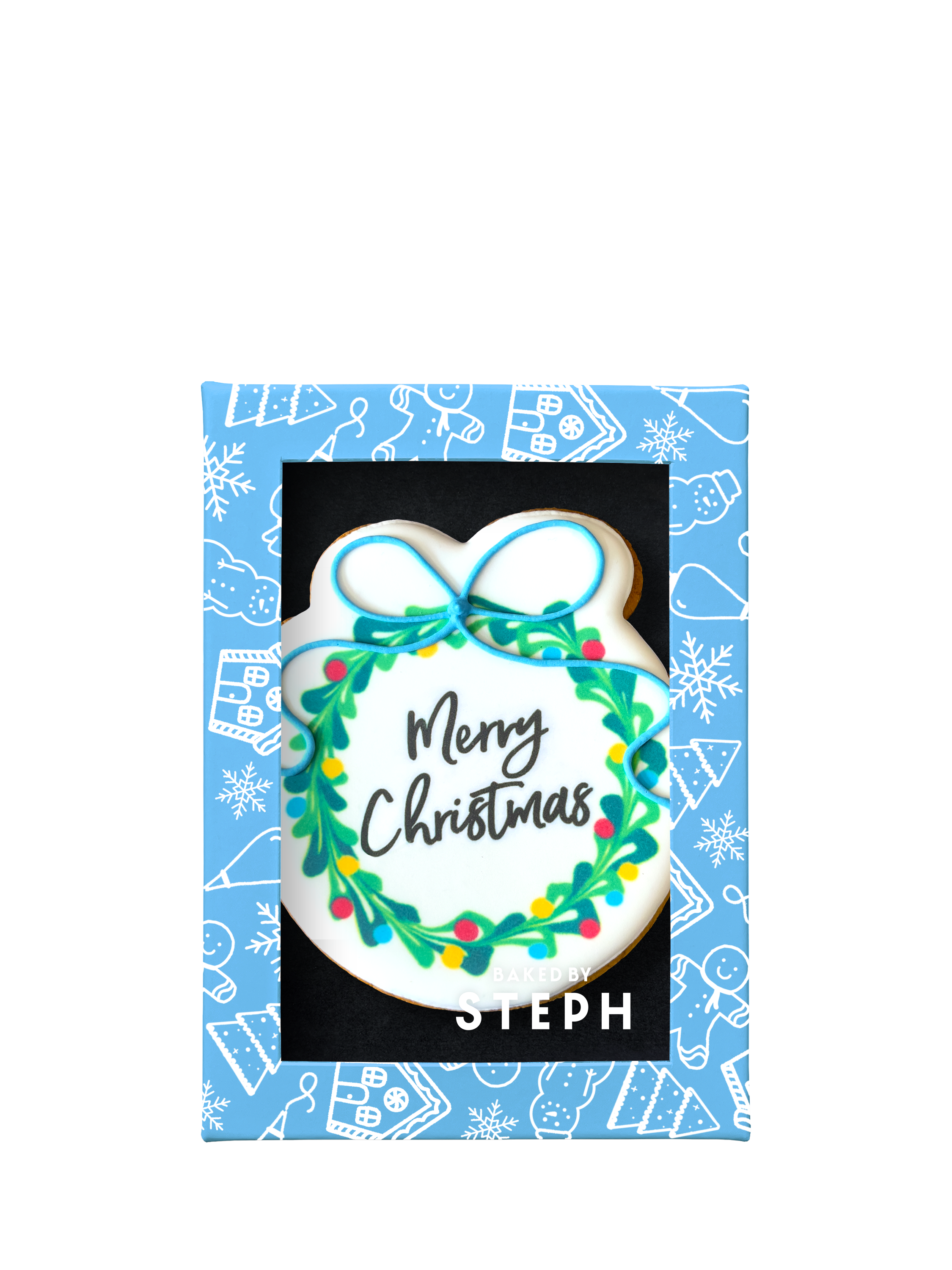 Baked by Steph Merry Christmas Wreath Cookie, 48g