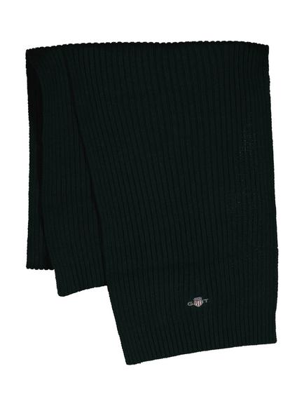GANT Ribbed Cotton Blend Scarf, Tartan Green