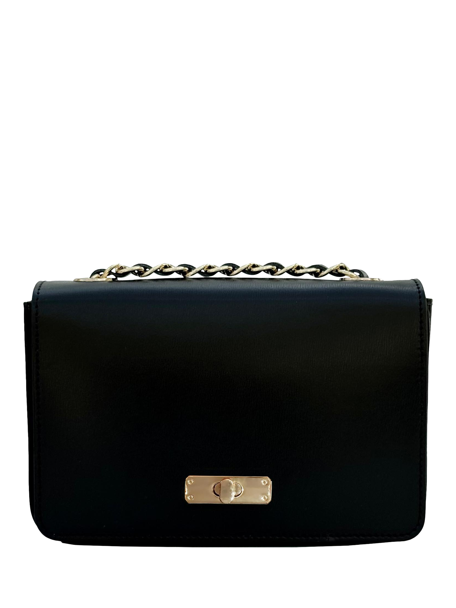 Product image 1 of 6, which shows Apatchy London The Grace Small Leather Crossbody Bag, Black