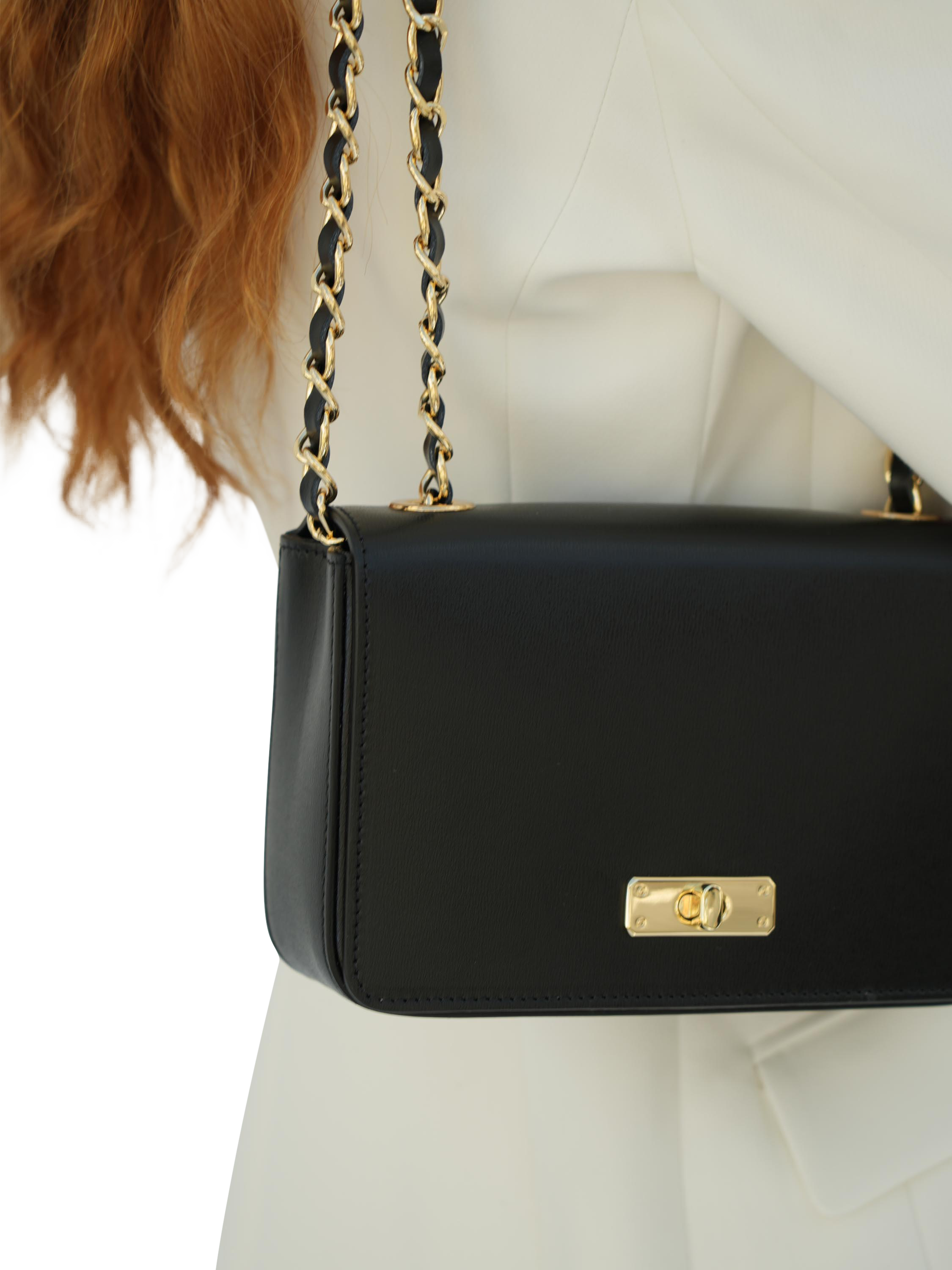 Product image 5 of 6, which shows Apatchy London The Grace Small Leather Crossbody Bag, Black