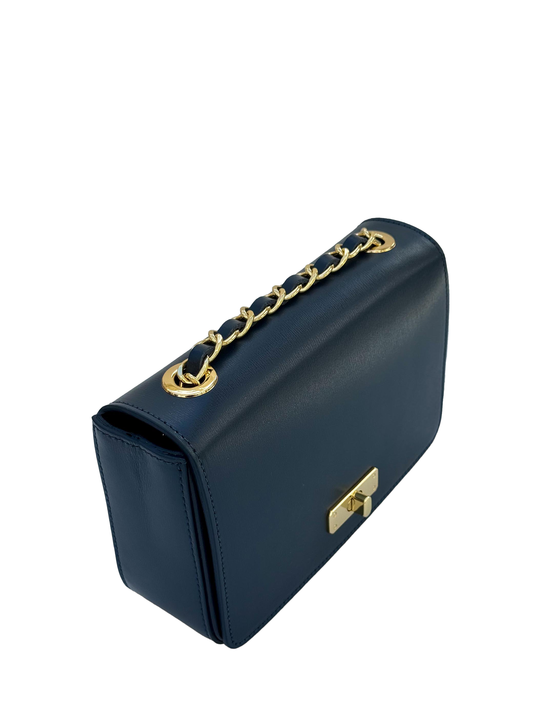 Product image 4 of 7, which shows Apatchy London The Grace Small Leather Crossbody Bag, Navy