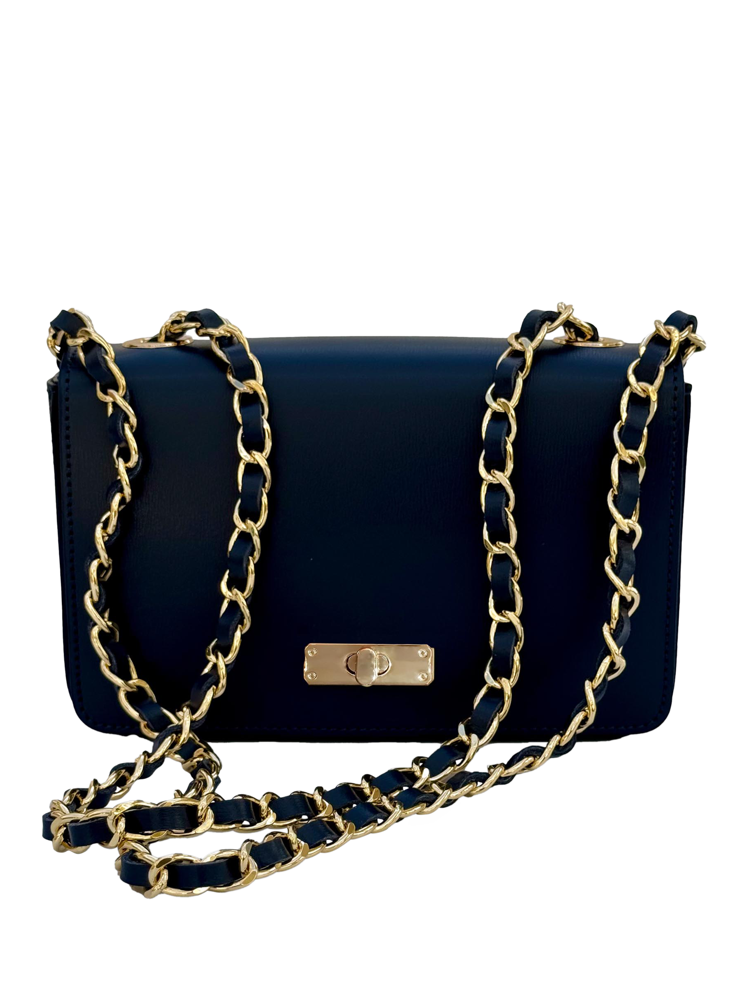 Product image 7 of 7, which shows Apatchy London The Grace Small Leather Crossbody Bag, Navy