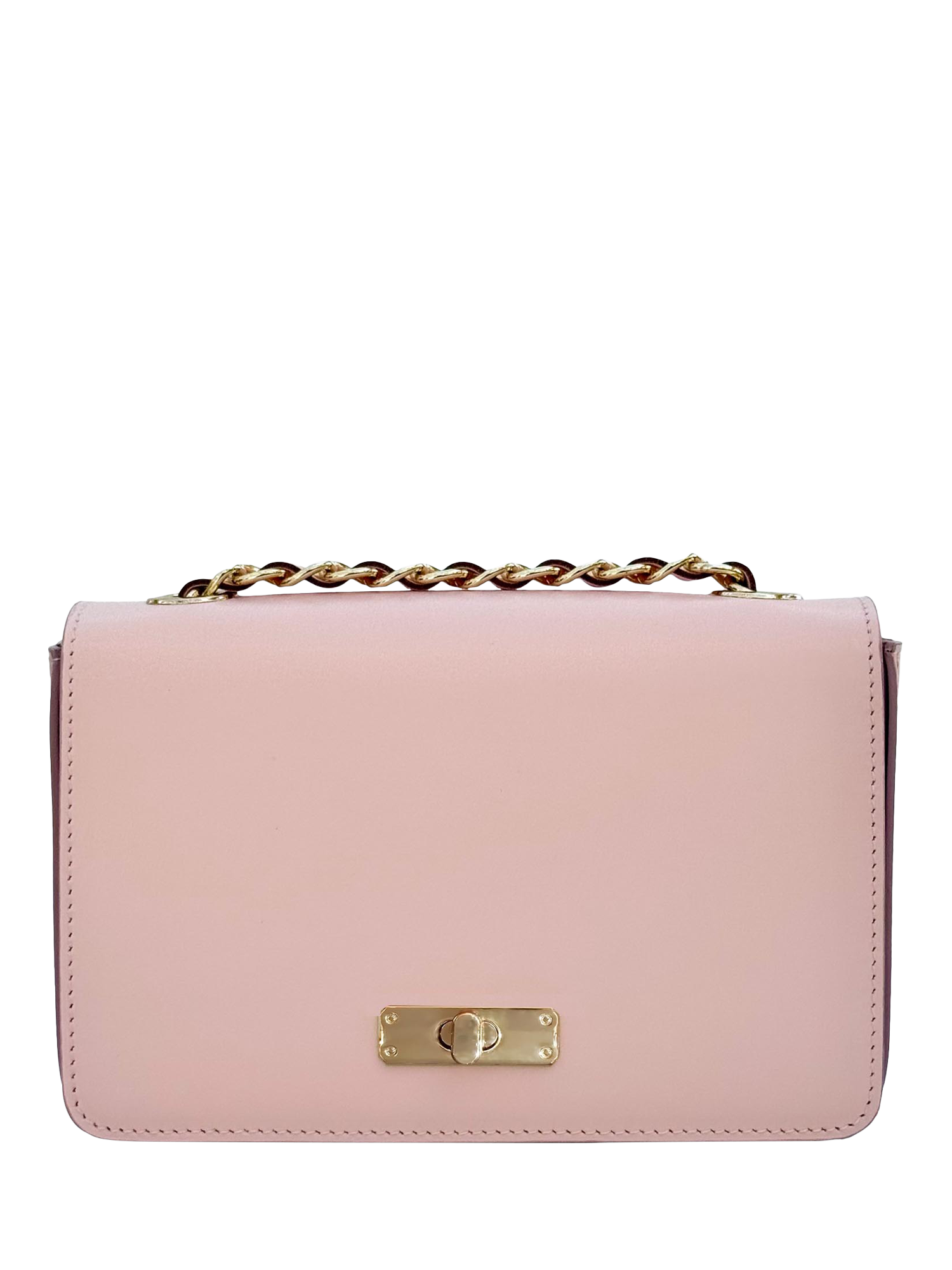 Product image 1 of 7, which shows Apatchy London The Grace Small Leather Crossbody Bag, Pink