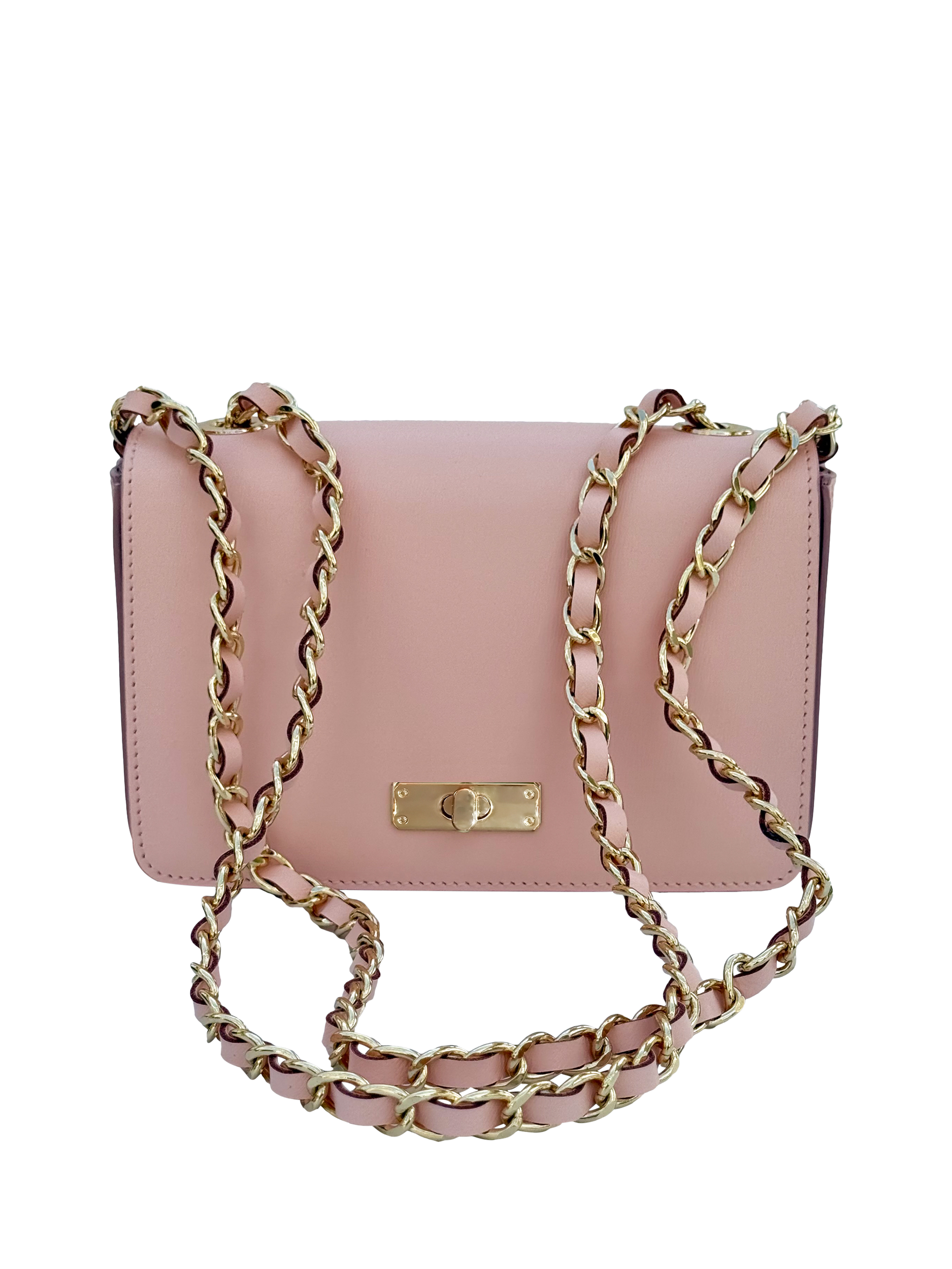Product image 7 of 7, which shows Apatchy London The Grace Small Leather Crossbody Bag, Pink