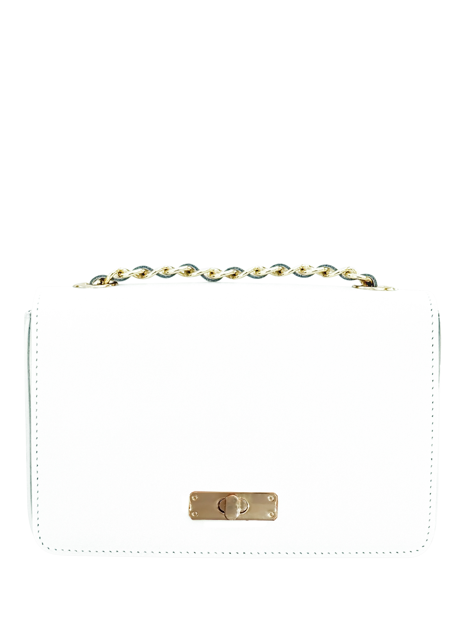 Product image 1 of 6, which shows Apatchy London The Grace Small Leather Crossbody Bag, White