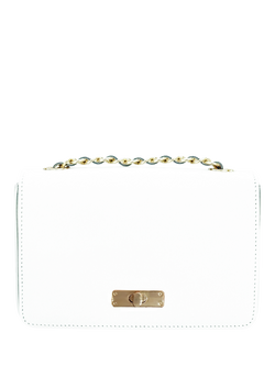 Apatchy London The Grace Small Leather Crossbody Bag, White