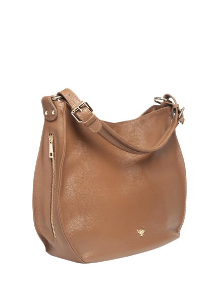 Apatchy London The Harriet Leather Hobo Bag - view 2, Tan