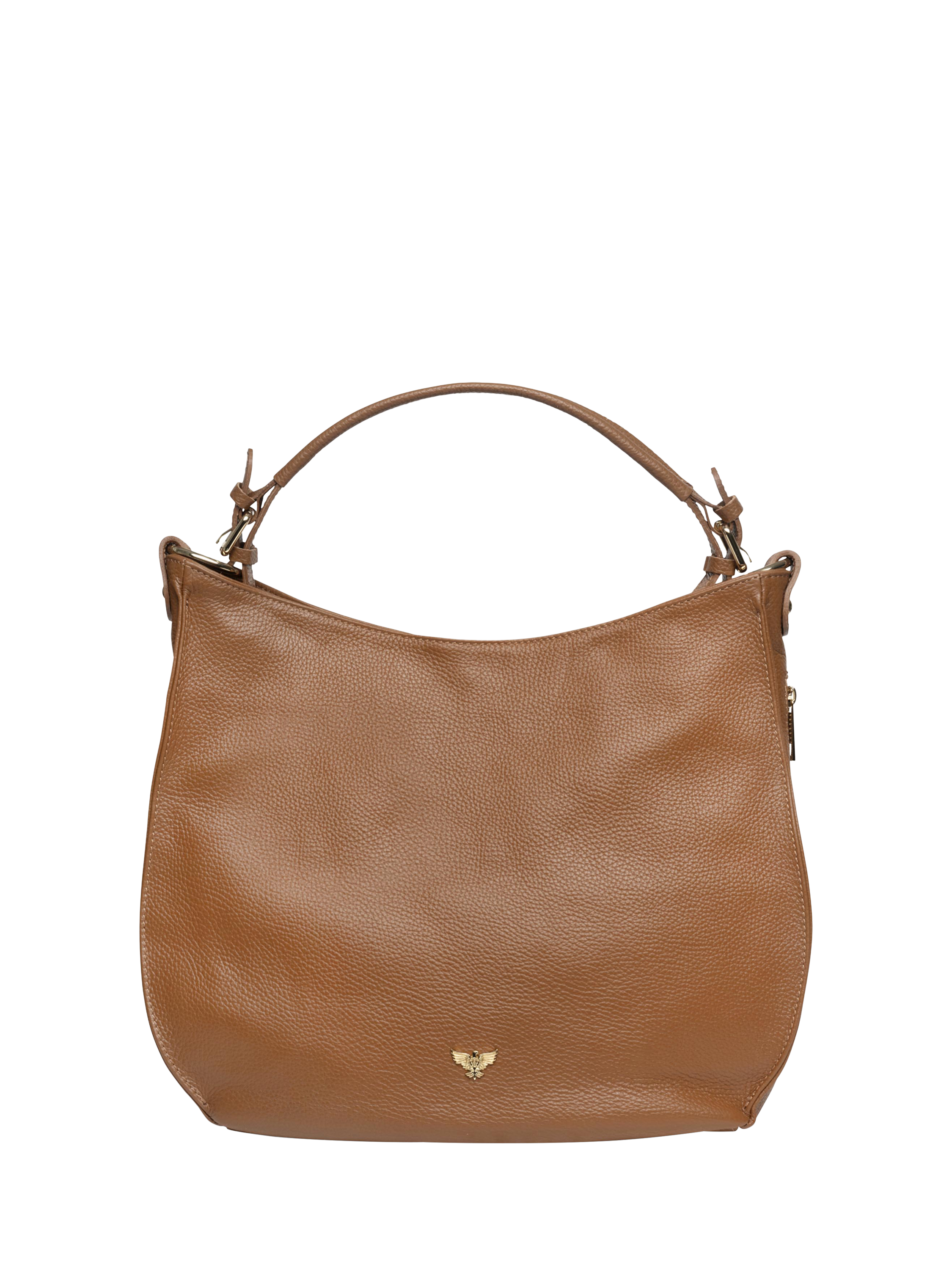 Product image 3 of 6, which shows Apatchy London The Harriet Leather Hobo Bag, Tan