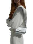 Apatchy London Leather The Maisie Crossbody Bag, Silver