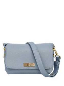 Apatchy London The Maisie Mini Leather Crossbody Bag, Sky