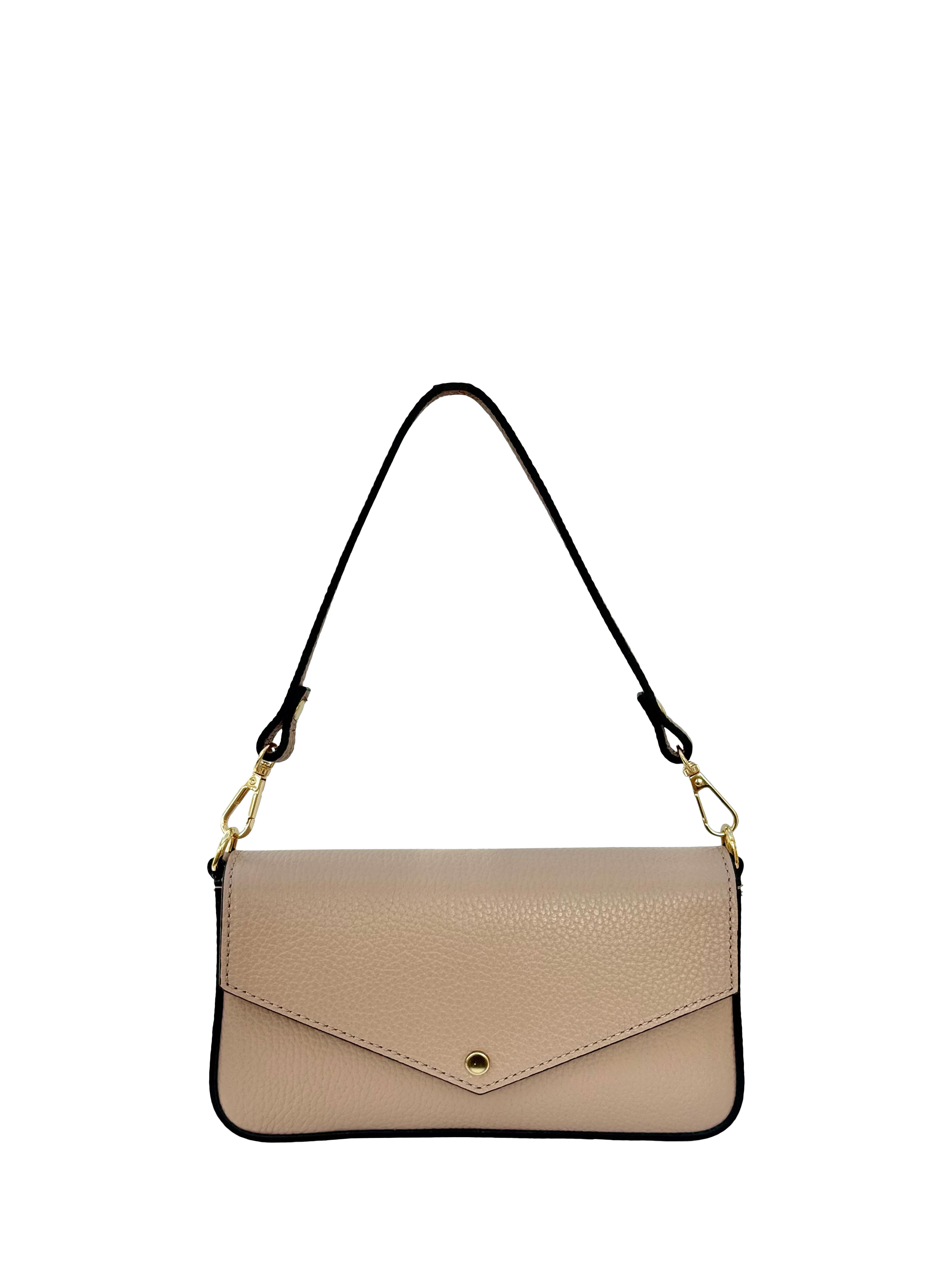 Product image 1 of 7, which shows Apatchy London Munro Leather Shoulder Bag, Blush