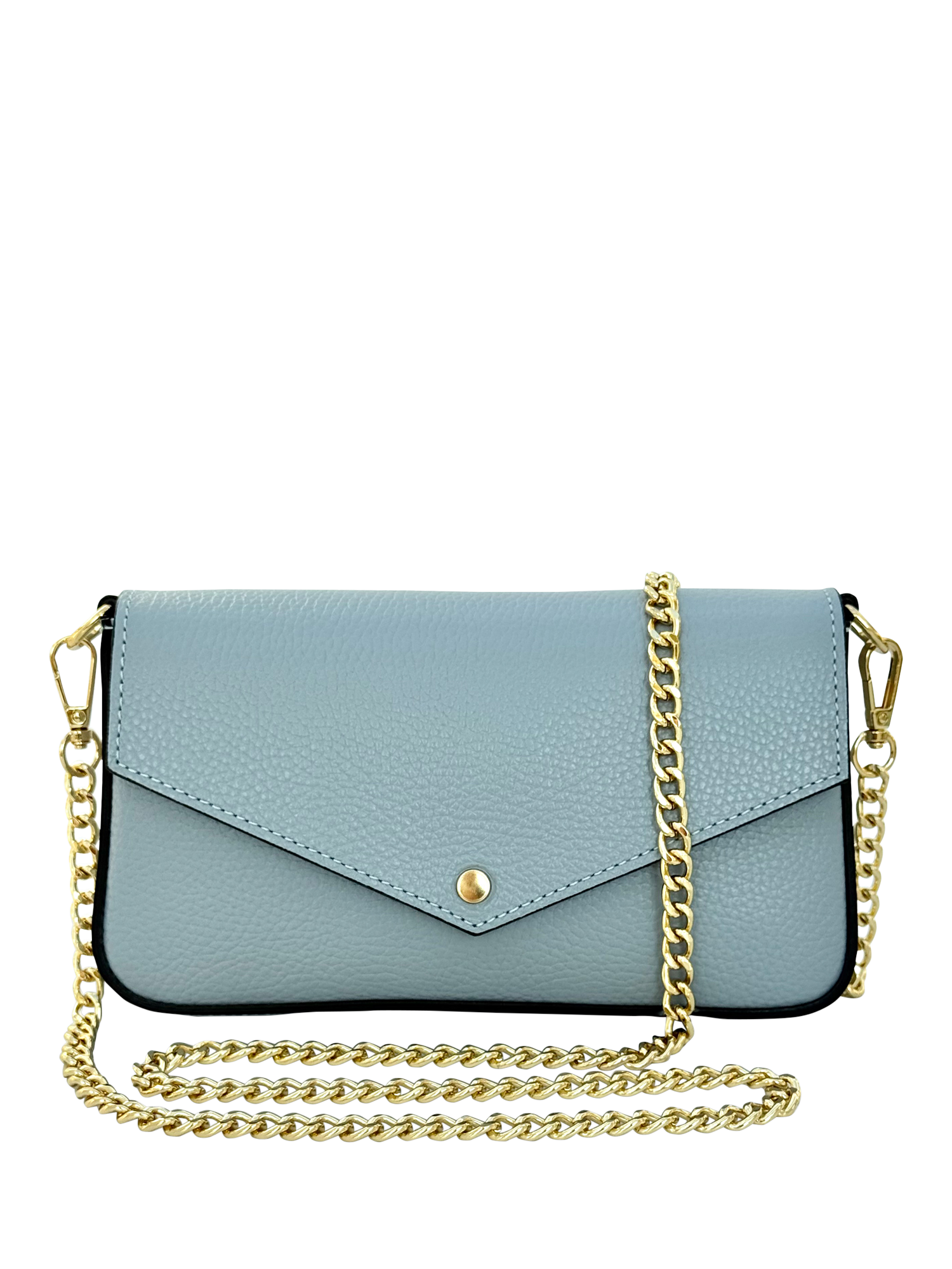 Product image 2 of 7, which shows Apatchy London Munro Leather Shoulder Bag, Sky