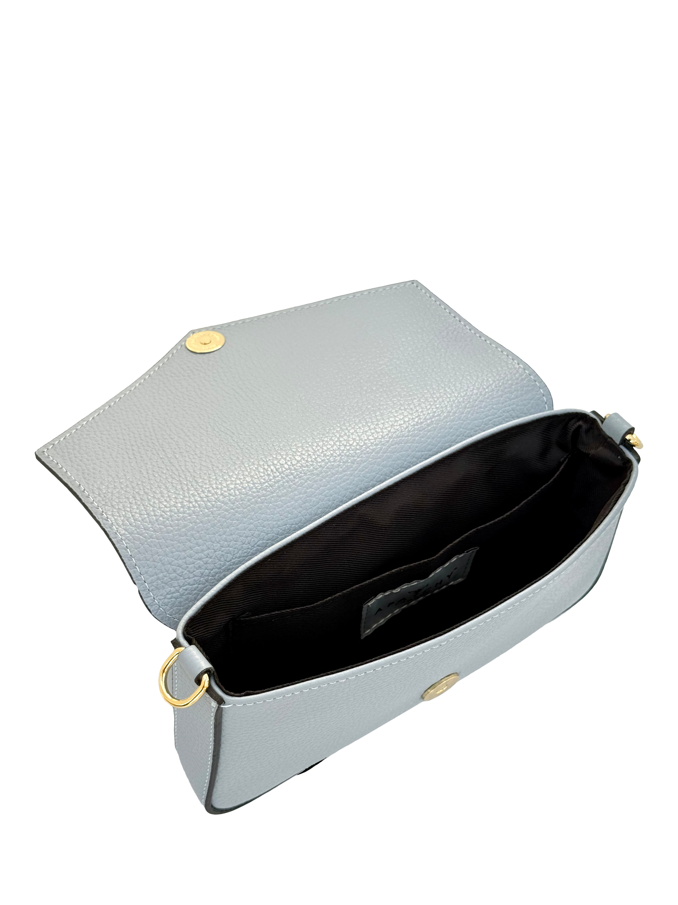 Product image 6 of 7, which shows Apatchy London Munro Leather Shoulder Bag, Sky