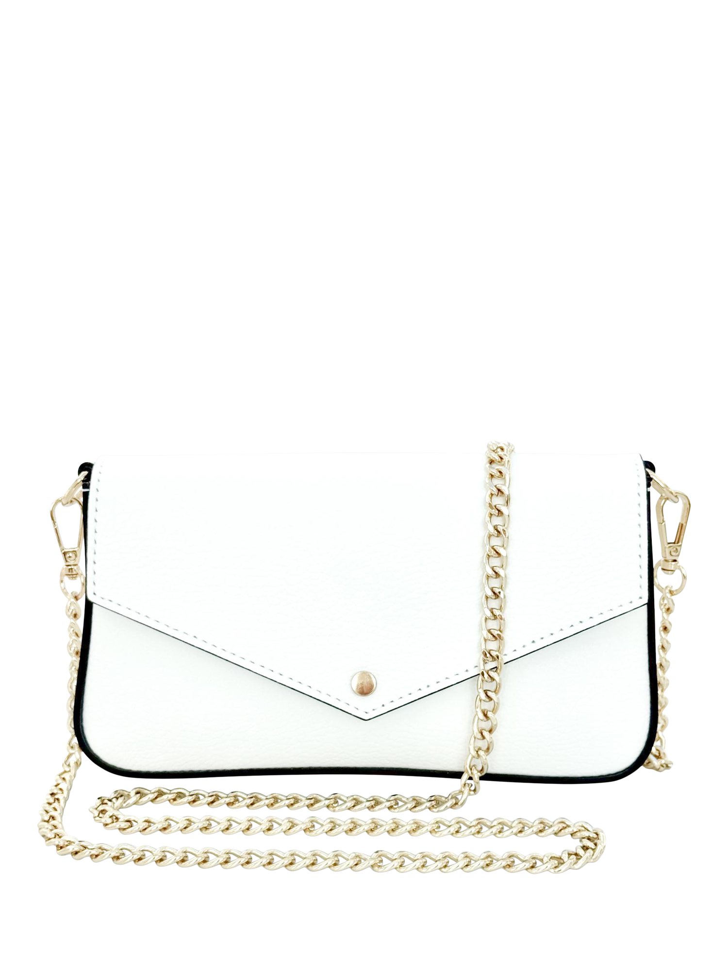 Product image 3 of 7, which shows Apatchy London Munro Leather Shoulder Bag, White