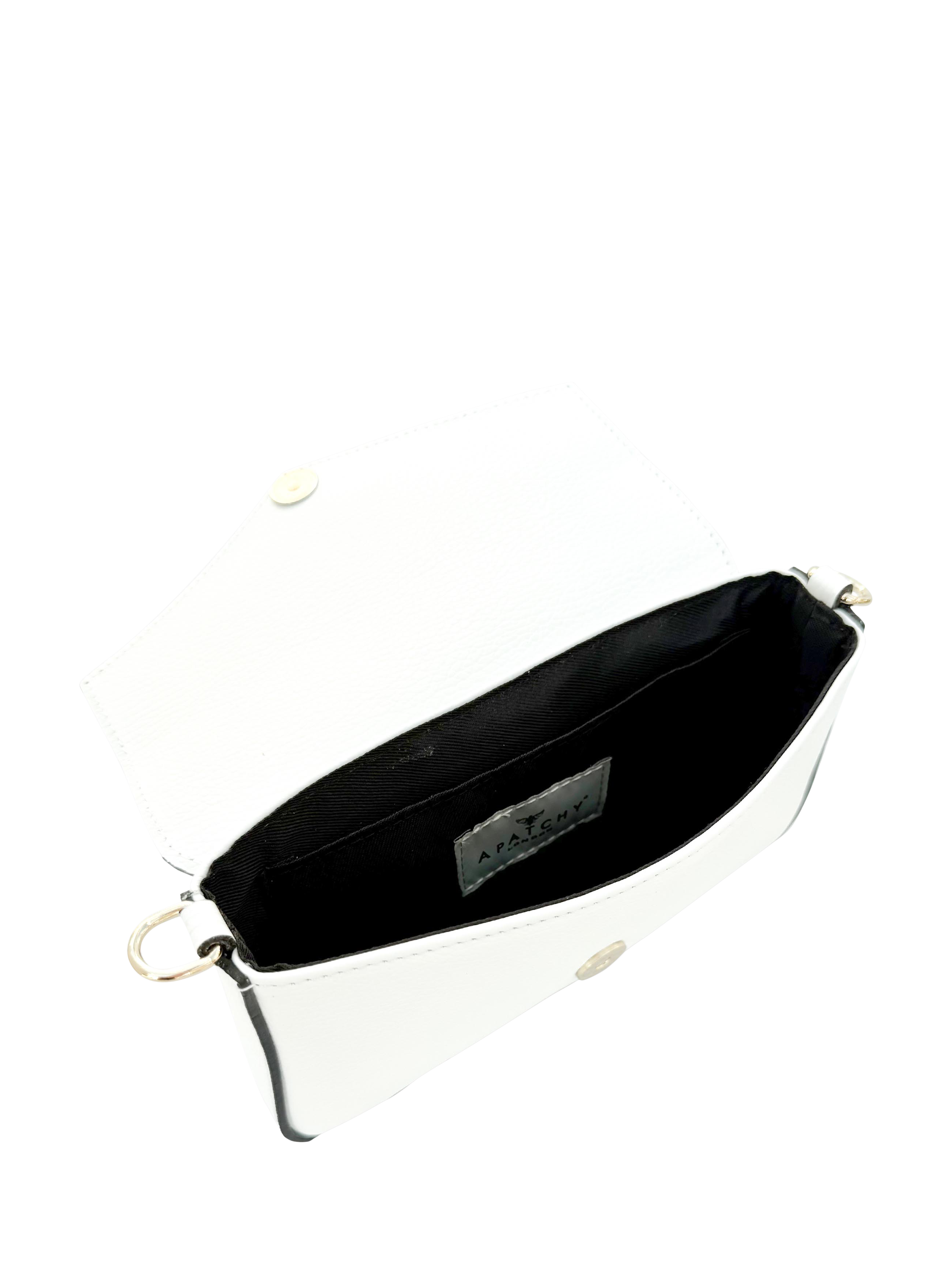 Product image 7 of 7, which shows Apatchy London Munro Leather Shoulder Bag, White