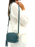 Apatchy London Leather Crossbody Bag, Teal