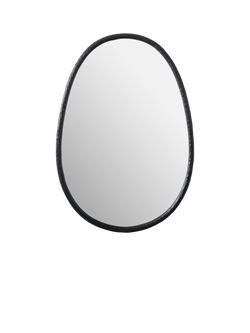 West Elm Sintra Oval Metal Wall Mirror, 117 x 81cm, Dark Bronze, Dark Bronze