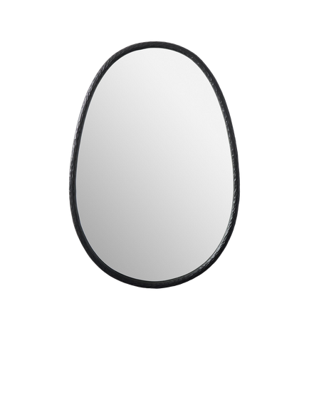 West Elm Sintra Oval Metal Wall Mirror, 117 x 81cm, Dark Bronze, Dark Bronze