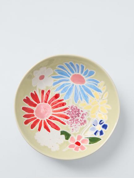 John Lewis Made by Care Wildflowers Stoneware Trinket Dish, Multi - view 2, Multi