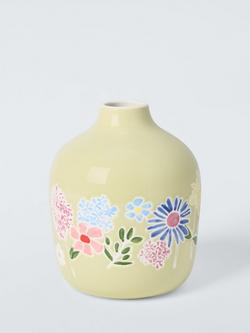 John Lewis Made by Care Wildflowers Stoneware Vase, H16.5cm, Multi, Multi